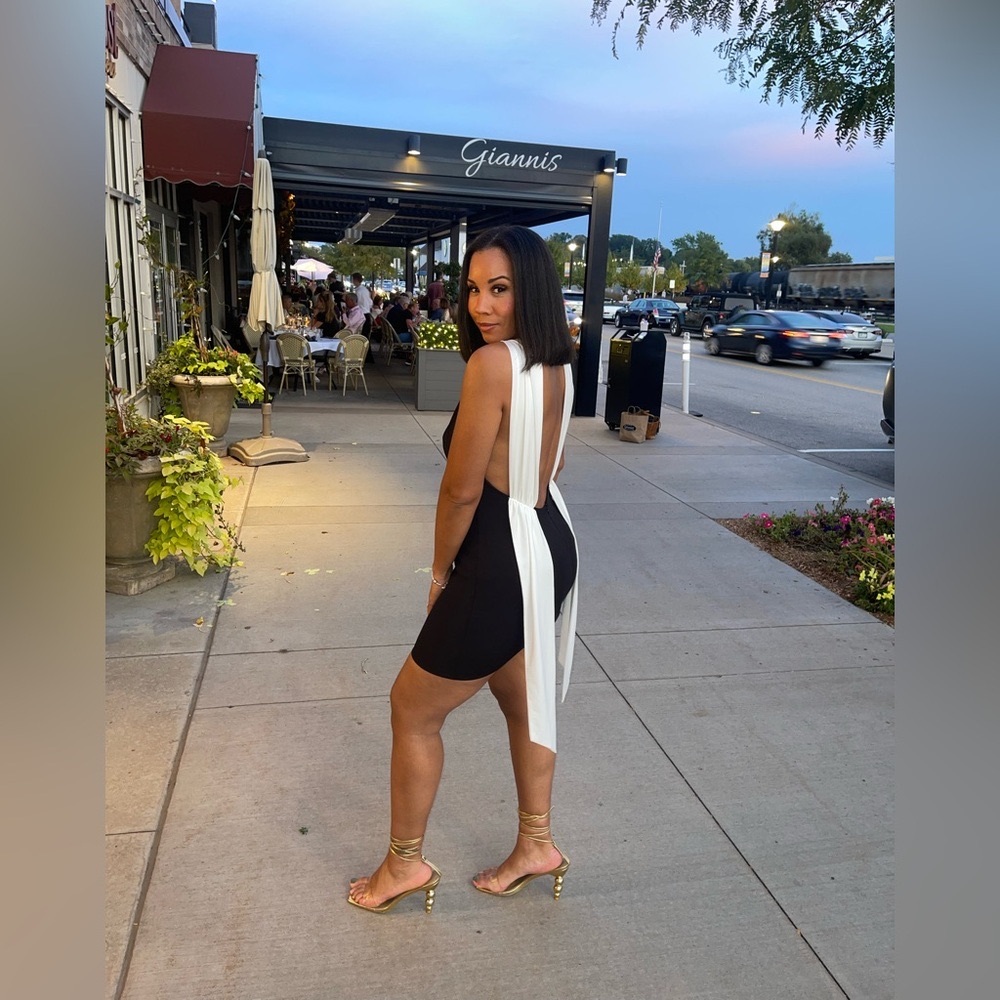 Zara Black and White mini Dress